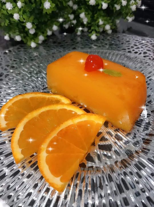 flan de naranja sin horno