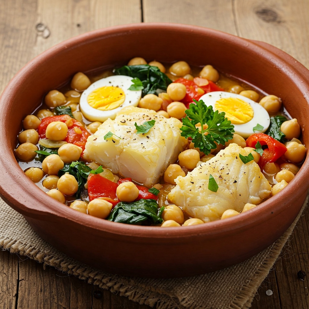 Potaje de Bacalao con Garbanzos Receta Tradicional y Deliciosa