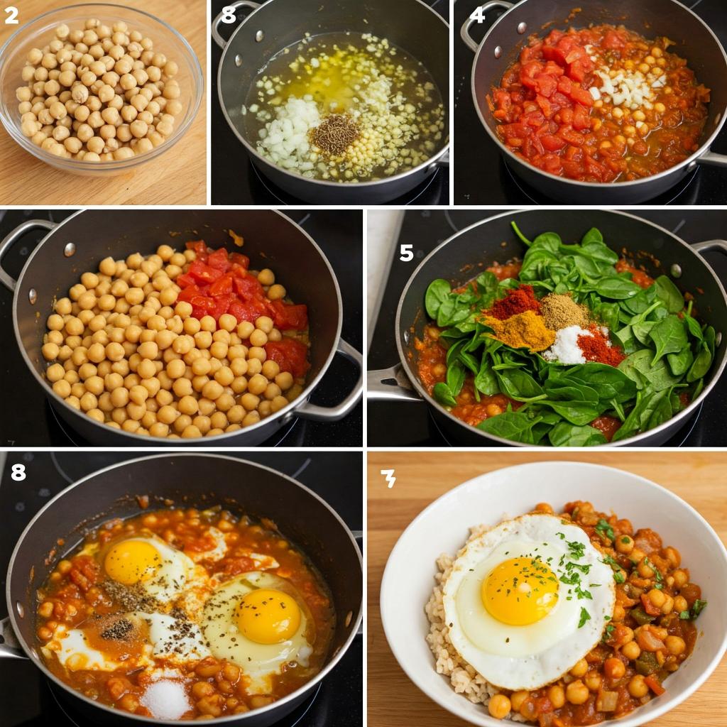 receta potaje de garbanzos con espinacas y huevo