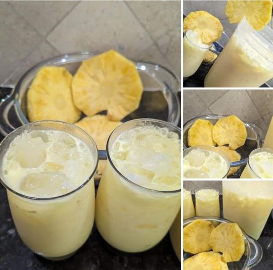 Una Deliciosa Agua De Piña Y Coco