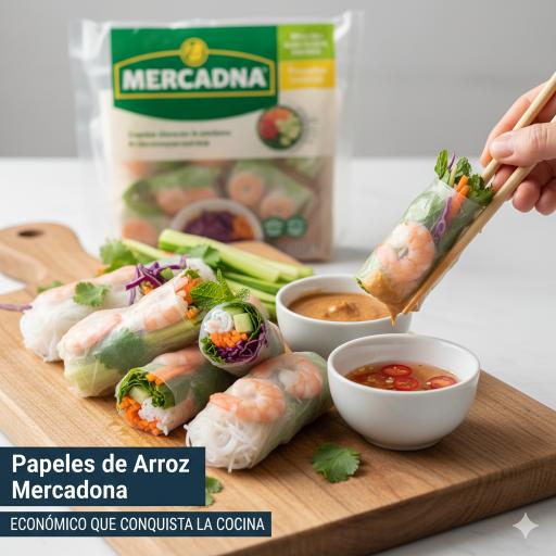 Papeles de arroz Mercadona económico que conquista la cocina