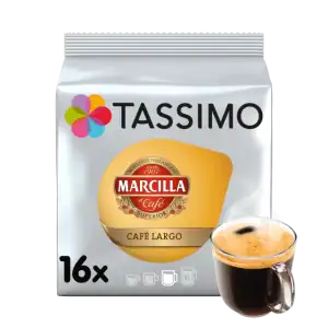 foto de cápsulas Tassimo en cajas sobre encimera de cocina]