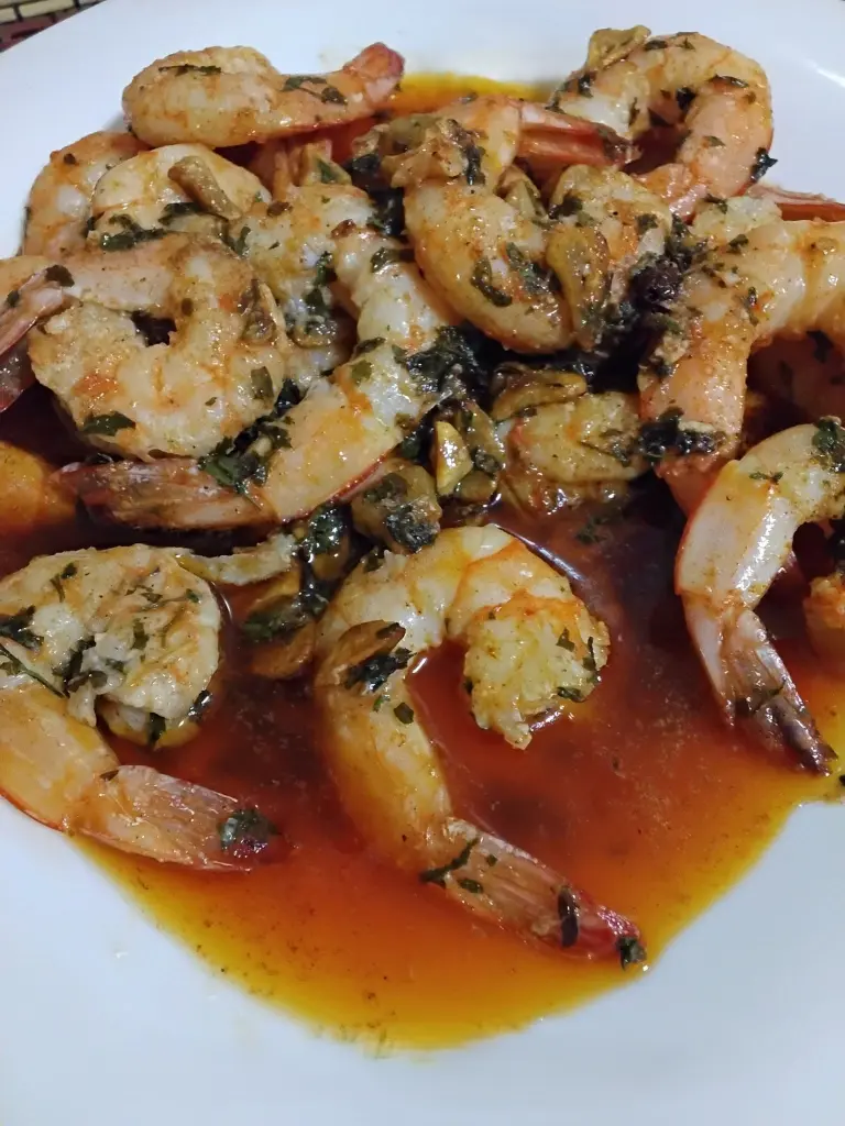 langostinos al pil pil