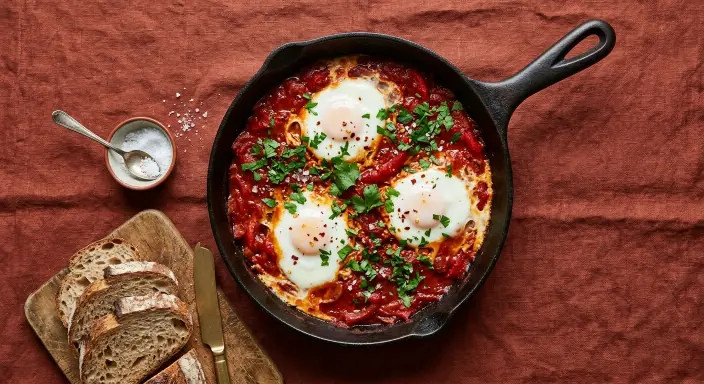 Shakshuka rápida ,Recetas con Huevos para Cenar