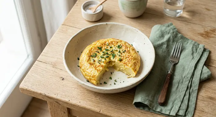 Tortilla de patatas en microondas . Recetas con Huevos para Cenar